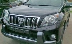 10 249 р. Накладка на передний бампер CT Toyota Land Cruiser Prado J150 дорестайлинг (2009-2013) (Неокрашенная)  с доставкой в г. Новочеркасск. Увеличить фотографию 1