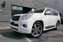 12 799 р. Накладка на передний бампер Mz SPEED  Toyota Land Cruiser Prado  J150 (2009-2013) дорестайлинг (Неокрашенная)  с доставкой в г. Новочеркасск. Увеличить фотографию 2