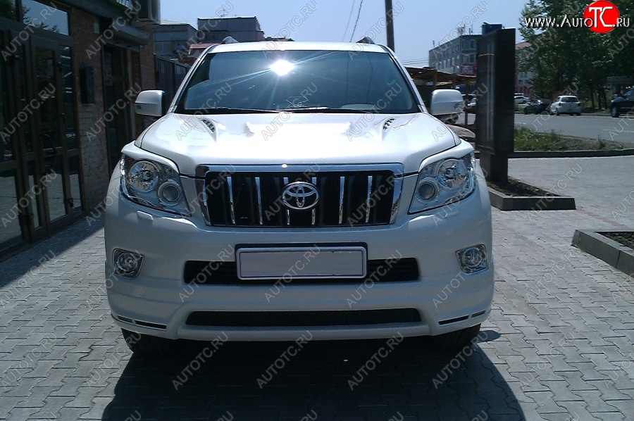 12 799 р. Накладка на передний бампер Mz SPEED  Toyota Land Cruiser Prado  J150 (2009-2013) дорестайлинг (Неокрашенная)  с доставкой в г. Новочеркасск