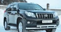 30 999 р. Защита переднего бампера (2 трубыØ63 мм, нержавейка) SLITKOFF  Toyota Land Cruiser Prado  J150 (2009-2013) дорестайлинг  с доставкой в г. Новочеркасск. Увеличить фотографию 4