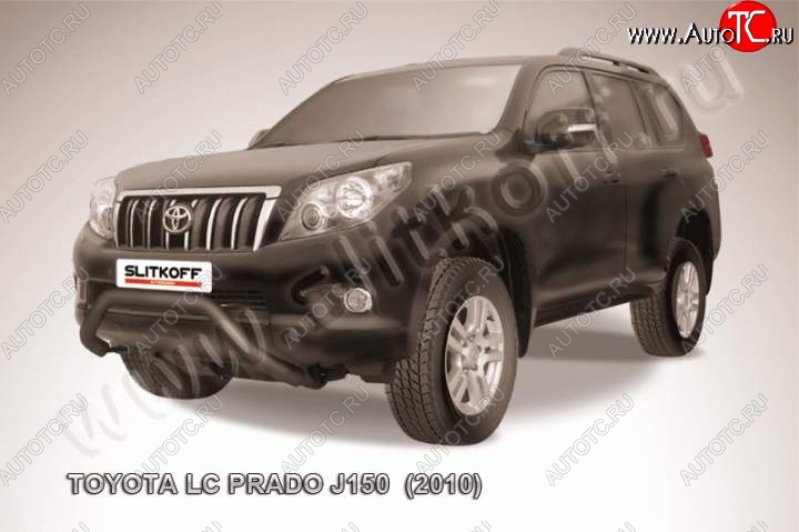 17 549 р. Кенгурятник d76 низкий мини Toyota Land Cruiser Prado J150 дорестайлинг (2009-2013) (Цвет: серебристый)  с доставкой в г. Новочеркасск