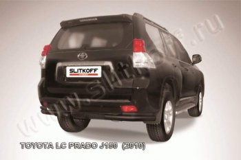 9 899 р. Уголки d76+d42 двойные  Toyota Land Cruiser Prado  J150 (2009-2013) дорестайлинг (Цвет: серебристый)  с доставкой в г. Новочеркасск. Увеличить фотографию 1