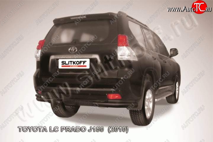 9 899 р. Уголки d76+d42 двойные  Toyota Land Cruiser Prado  J150 (2009-2013) дорестайлинг (Цвет: серебристый)  с доставкой в г. Новочеркасск