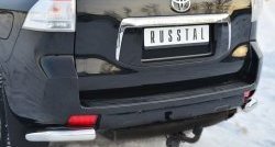 14 699 р. Защита заднего бампера (Ø76 мм уголки, нержавейка) Russtal Toyota Land Cruiser Prado J150 дорестайлинг (2009-2013)  с доставкой в г. Новочеркасск. Увеличить фотографию 2