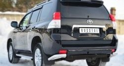 14 699 р. Защита заднего бампера (Ø76 мм уголки, нержавейка) Russtal Toyota Land Cruiser Prado J150 дорестайлинг (2009-2013)  с доставкой в г. Новочеркасск. Увеличить фотографию 4