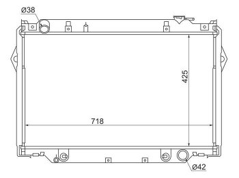 Радиатор двигателя SAT Toyota Land Cruiser 80 (1989-1997)