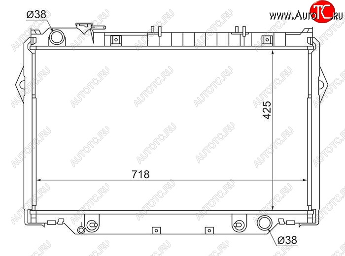 11 599 р. Радиатор двигателя SAT  Toyota Land Cruiser  80 (1989-1997)  с доставкой в г. Новочеркасск