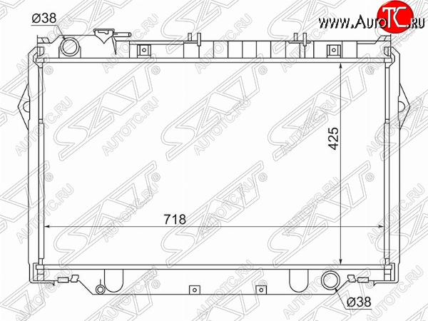 11 699 р. Радиатор двигателя SAT  Toyota Land Cruiser  80 (1989-1997)  с доставкой в г. Новочеркасск