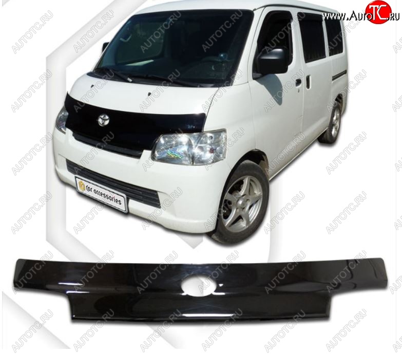 2 299 р. Дефлектор капота CA-Plastiс  Toyota LiteAce  S400 (2008-2020) (Classic черный, Без надписи)  с доставкой в г. Новочеркасск