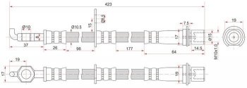 Тормозной шланг SAT (левый/правый) Toyota LiteAce R40,50 (1996-2007)