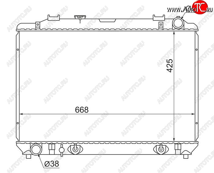 8 249 р. Радиатор двигателя SAT Toyota Noah 1 дорестайлинг (2001-2004)  с доставкой в г. Новочеркасск