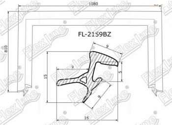 Молдинг лобового стекла FlexLine Toyota Platz (1999-2002)