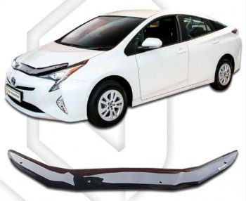 Дефлектор капота CA-Plastiс Toyota Prius XW50 дорестайлинг (2015-2018)