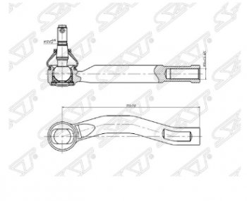 Левый наконечник рулевой тяги SAT Toyota (Тойота) Ractis (Рактис) (2005-2010)