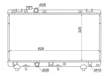 Радиатор двигателя SAT Toyota Raum (1997-2003)