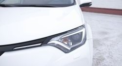 429 р. Реснички на фары RA  Toyota RAV4  XA40 (2015-2019) 5 дв. рестайлинг (Неокрашенные)  с доставкой в г. Новочеркасск. Увеличить фотографию 1