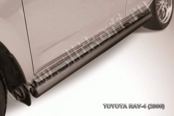 8 249 р. Защита порогов Slitkoff  Toyota RAV4  XA305 (2005-2009) 5 дв. дорестайлинг (Цвет: серебристый)  с доставкой в г. Новочеркасск. Увеличить фотографию 1