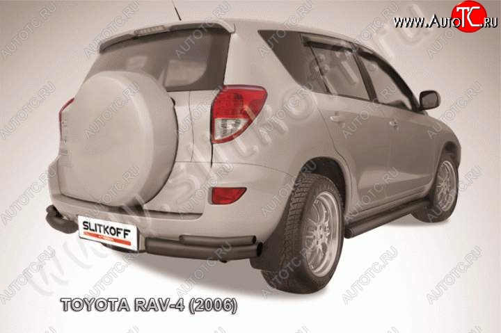 6 399 р. Уголки d76+d42 двойные  Toyota RAV4  XA305 (2005-2009) 5 дв. дорестайлинг (Цвет: серебристый)  с доставкой в г. Новочеркасск