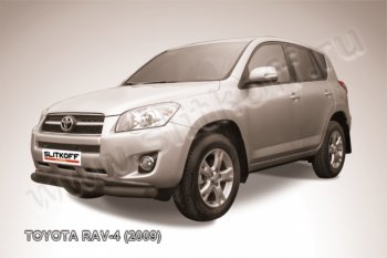 8 799 р. Защита переднего бампер Slitkoff  Toyota RAV4  XA30 (2008-2010) 5 дв. 1-ый рестайлинг (Цвет: серебристый)  с доставкой в г. Новочеркасск. Увеличить фотографию 1