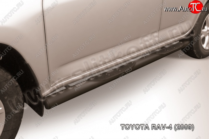 9 799 р. Защита порогов Slitkoff  Toyota RAV4  XA30 (2008-2010) 5 дв. 1-ый рестайлинг (Цвет: серебристый)  с доставкой в г. Новочеркасск