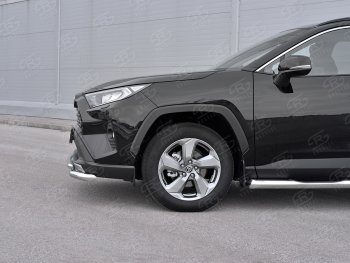 14 599 р. Защита переднего бампера (2 трубы Ø63 и 42 мм, нержавейка) Russtal Toyota RAV4 XA50 5 дв. дорестайлинг (2018-2024)  с доставкой в г. Новочеркасск. Увеличить фотографию 4