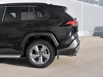 15 999 р. Защита заднего бампера (Ø75х42 мм, нержавейка) Russtal Toyota RAV4 XA50 5 дв. дорестайлинг (2018-2024)  с доставкой в г. Новочеркасск. Увеличить фотографию 4