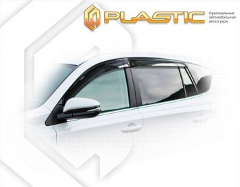 2 199 р. Комплект дефлекторов окон CA-Plastic  Toyota RAV4  XA40 (2012-2015) 5 дв. дорестайлинг (Classic полупрозрачный, Без хром.молдинга)  с доставкой в г. Новочеркасск. Увеличить фотографию 1