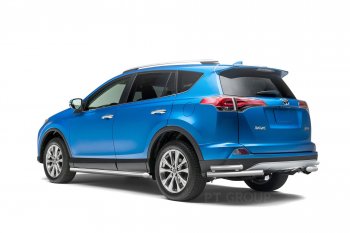 25 999 р. Защита порогов из трубы Ø63 Petroil Tuning  Toyota RAV4  XA40 (2012-2019) 5 дв. дорестайлинг, 5 дв. рестайлинг (Нержавеющая полированная сталь)  с доставкой в г. Новочеркасск. Увеличить фотографию 2