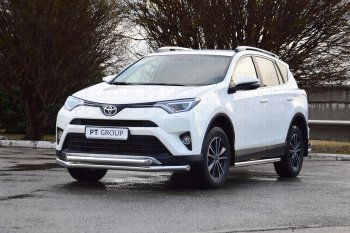 25 999 р. Защита порогов из трубы Ø63 Petroil Tuning  Toyota RAV4  XA40 (2012-2019) 5 дв. дорестайлинг, 5 дв. рестайлинг (Нержавеющая полированная сталь)  с доставкой в г. Новочеркасск. Увеличить фотографию 4