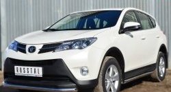 12 499 р. Одинарная защита переднего бампера диаметром 63 мм Russtal Toyota RAV4 XA40 5 дв. дорестайлинг (2012-2015)  с доставкой в г. Новочеркасск. Увеличить фотографию 4