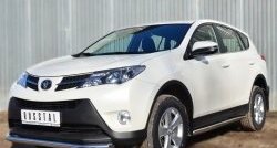 16 299 р. Защита порогов из круглой трубы диаметром 63 мм Russtal Toyota RAV4 XA40 5 дв. дорестайлинг (2012-2015) (Защита порогов с со скосами на торцах (вариант 1))  с доставкой в г. Новочеркасск. Увеличить фотографию 12