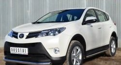 16 299 р. Защита порогов из круглой трубы диаметром 63 мм Russtal Toyota RAV4 XA40 5 дв. дорестайлинг (2012-2015) (Защита порогов с со скосами на торцах (вариант 1))  с доставкой в г. Новочеркасск. Увеличить фотографию 8