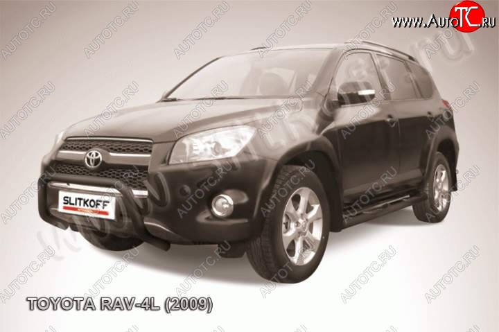 13 349 р. Кенгурятник d57 низкий Toyota RAV4 XA30 5 дв. удлиненный 1-ый рестайлинг (2009-2010) (Цвет: серебристый)  с доставкой в г. Новочеркасск