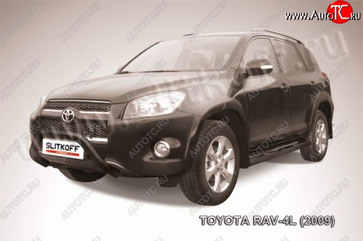 16 399 р. Кенгурятник d76 мини  Toyota RAV4  XA30 (2009-2010) 5 дв. удлиненный 1-ый рестайлинг (Цвет: серебристый)  с доставкой в г. Новочеркасск