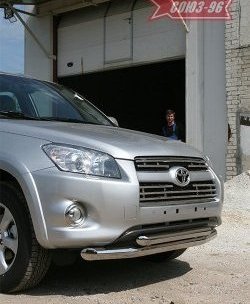 Защита переднего бампера двойная Souz-96 (d76/60) Toyota RAV4 XA30 5 дв. удлиненный 1-ый рестайлинг (2009-2010)