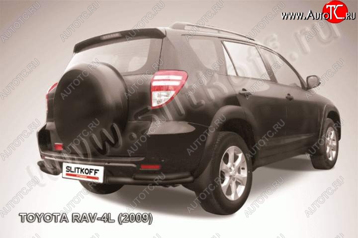 5 649 р. Уголки d57+d42 двойные  Toyota RAV4  XA30 (2009-2010) 5 дв. удлиненный 1-ый рестайлинг (Цвет: серебристый)  с доставкой в г. Новочеркасск