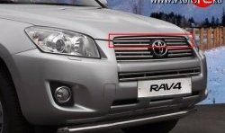 7 799 р. Декоративные вставки решетки радиатора Novline (верхние, двойные)  Toyota RAV4  XA30 (2010-2013) 5 дв. 2-ой рестайлинг, 5 дв. удлиненный 2-ой рестайлинг  с доставкой в г. Новочеркасск. Увеличить фотографию 1