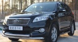 22 549 р. Защита переднего бампера (2 трубыØ63 мм, нержавейка) SLITKOFF  Toyota RAV4  XA30 (2010-2013) 5 дв. 2-ой рестайлинг  с доставкой в г. Новочеркасск. Увеличить фотографию 4