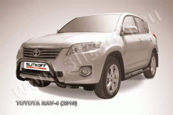 13 349 р. Кенгурятник d57 низкий Toyota RAV4 XA30 5 дв. удлиненный 2-ой рестайлинг (2010-2013) (Цвет: серебристый)  с доставкой в г. Новочеркасск. Увеличить фотографию 1