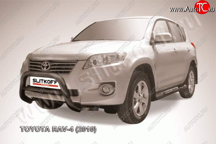 18 399 р. Кенгурятник d76 низкий Toyota RAV4 XA30 5 дв. удлиненный 2-ой рестайлинг (2010-2013) (Цвет: серебристый)  с доставкой в г. Новочеркасск