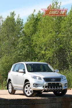 17 279 р. Защита переднего бампера Souz-96 (d60) Toyota RAV4 XA30 5 дв. удлиненный 2-ой рестайлинг (2010-2013)  с доставкой в г. Новочеркасск. Увеличить фотографию 1