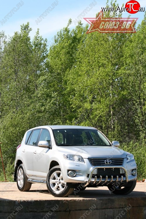 17 279 р. Защита переднего бампера Souz-96 (d60)  Toyota RAV4  XA30 (2010-2013) 5 дв. 2-ой рестайлинг, 5 дв. удлиненный 2-ой рестайлинг  с доставкой в г. Новочеркасск