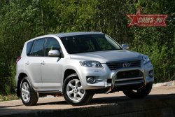 15 749 р. Защита переднего бампера Souz-96 (d76)  Toyota RAV4  XA30 (2010-2013) 5 дв. 2-ой рестайлинг, 5 дв. удлиненный 2-ой рестайлинг  с доставкой в г. Новочеркасск. Увеличить фотографию 1