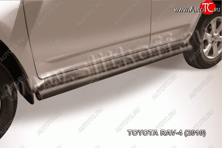 7 699 р. Защита порогов Slitkoff  Toyota RAV4  XA30 (2010-2013) 5 дв. 2-ой рестайлинг, 5 дв. удлиненный 2-ой рестайлинг (Цвет: серебристый)  с доставкой в г. Новочеркасск