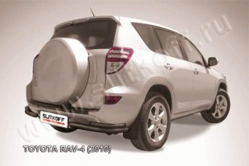 5 449 р. Уголки d57+d42 двойные Toyota RAV4 XA30 5 дв. удлиненный 2-ой рестайлинг (2010-2013) (Цвет: серебристый)  с доставкой в г. Новочеркасск. Увеличить фотографию 1