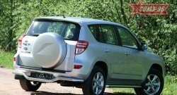 Фигурная защита заднего бампера диаметром 60 мм на стандарт Souz-96 Toyota RAV4 XA30 5 дв. 2-ой рестайлинг (2010-2013)