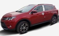 13 849 р. Накладки на стойки дверей СТ Toyota RAV4 XA40 5 дв. дорестайлинг (2012-2015) (Неокрашенные)  с доставкой в г. Новочеркасск. Увеличить фотографию 3