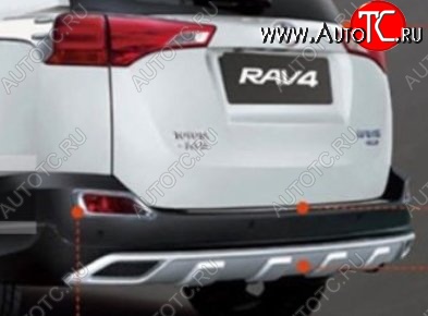 13 299 р. Накладка на задний бампер CT v3 Toyota RAV4 XA40 5 дв. дорестайлинг (2012-2015) (Неокрашенная)  с доставкой в г. Новочеркасск