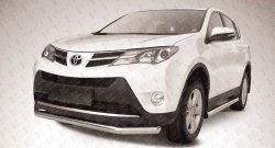 Одинарная защита переднего бампера диаметром 76 мм Slitkoff Toyota (Тойота) RAV4 (рав)  XA40 (2012-2015) XA40 5 дв. дорестайлинг