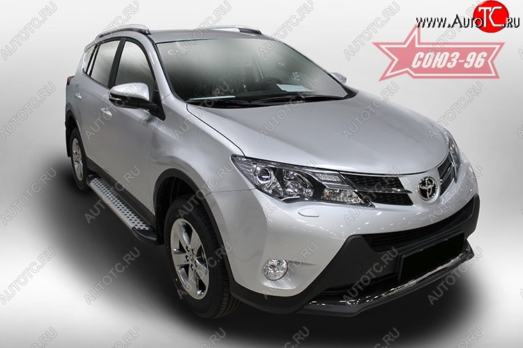 9 089 р. Пороги из алюминиевого профиля Souz-96 Toyota RAV4 XA40 5 дв. дорестайлинг (2012-2015)  с доставкой в г. Новочеркасск